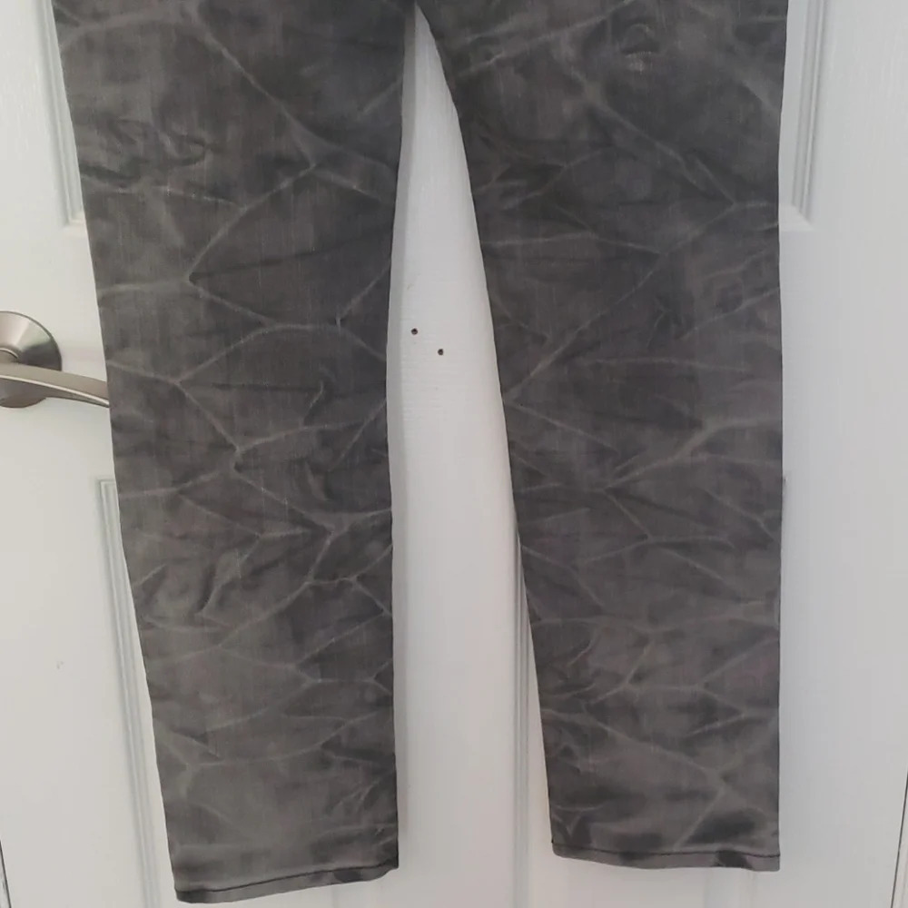 Do Denim Distressed Charcoal Grey Acid Wash Jeans - Picture 10 of 16